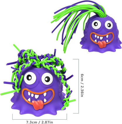 👾Hårtrekkende monster stresslindrende leketøy - Elastisk sensorisk fidgetverktøy for angst og fokus, trygt for barn/voksne 🎯✨