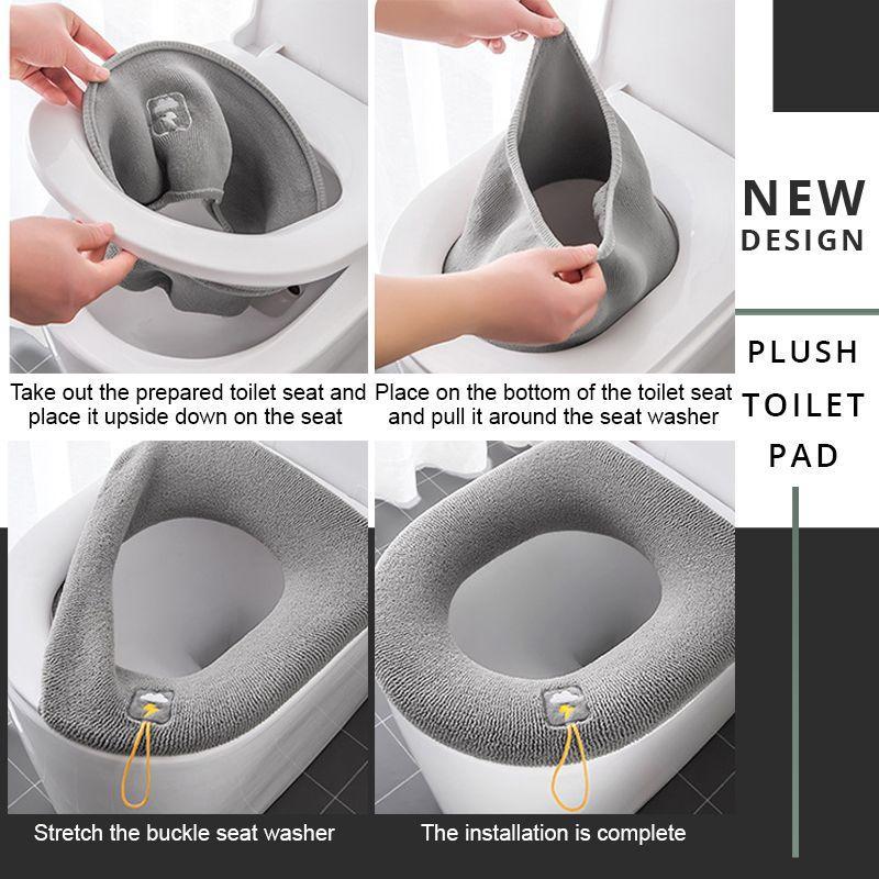 ✨Kjøp 1 og få 1 gratis🚽Plysj toalettsetetrekk