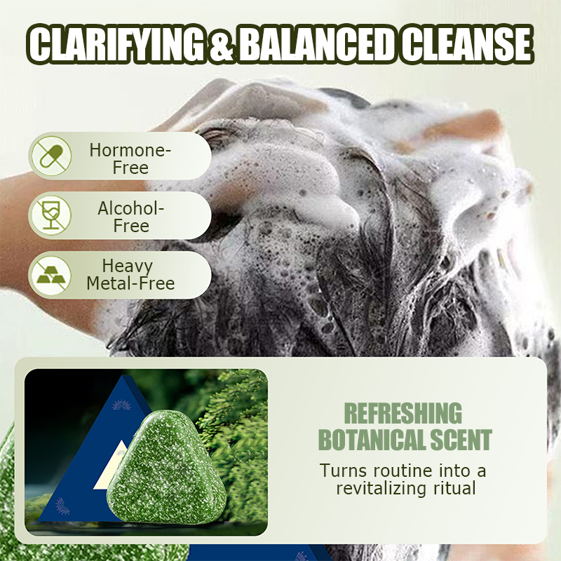 🌿 Spesialtilbud: Kjøp 2 få 1 gratis! ✨ Styrkende fast sjampo – 95 % naturlige ingredienser, intens volum og glans, sulfatfri og miljøvennlig 💪