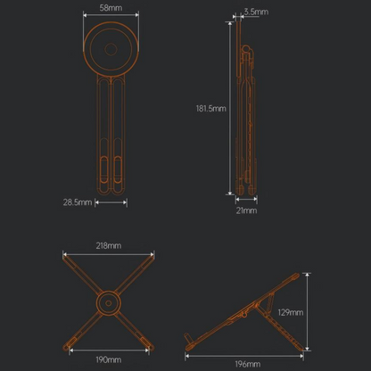 4-i-1 multifunksjonelt magnetisk enhetsstativ