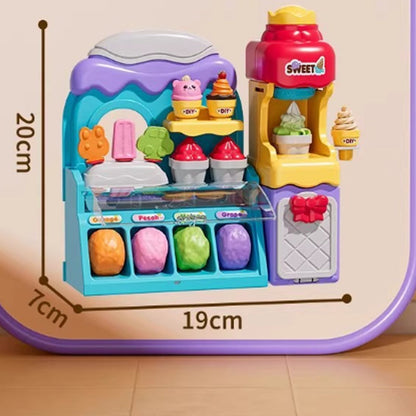 🎄Julekampanje 50 % rabatt🍦✨【DIY iskrem-lekesett for barn】✨ - Kreativt lekesett for barns rollespill og sensoriske ferdigheter, en ideell gave!🎁