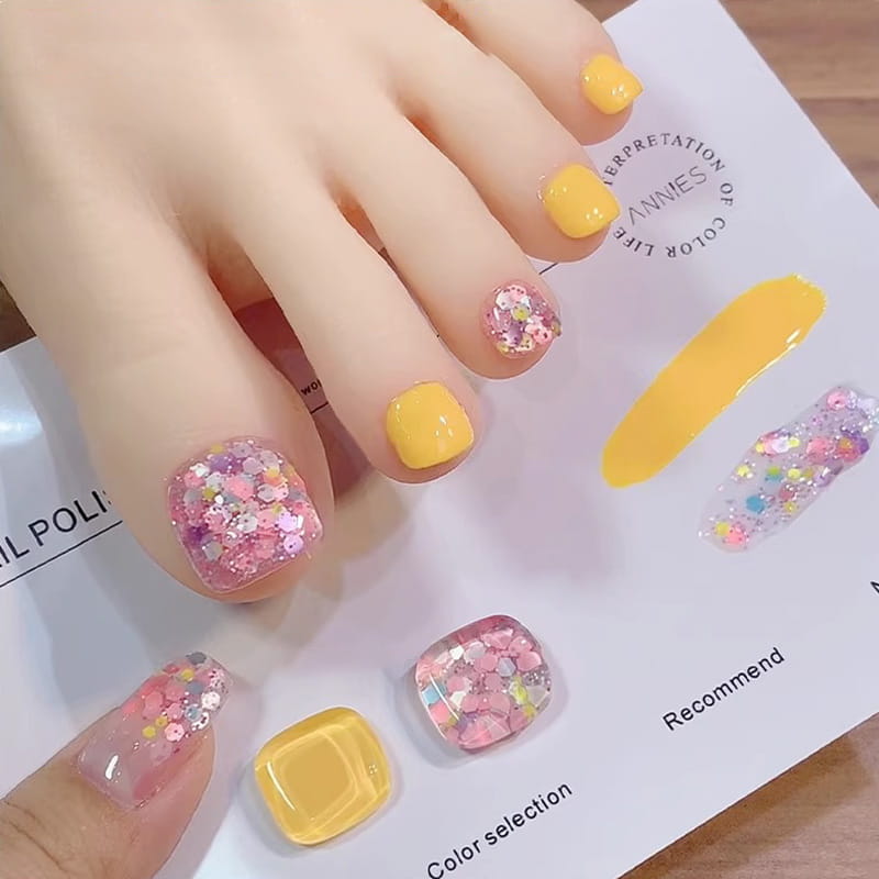 Black Friday-salg Mote glitter tofarget neglelakk-kombinasjonssett