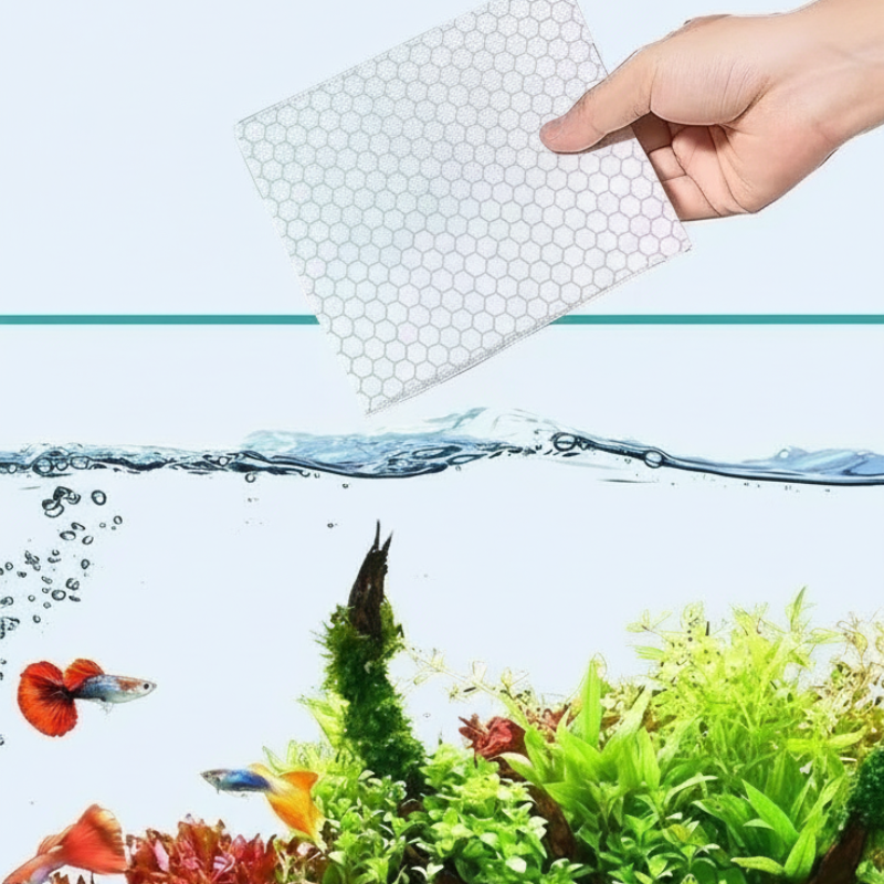 🐠 48% RABATT – Akvarieklarnende ark – honningkakestruktur – klart vann på 24 timer – fra kun 0,76 kr/ark