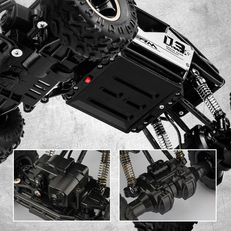 💥🎁Barnesportbil med firehjulsdrift og legeringskarosseri -🚙45° klatrebil med legeringskarosseri og 4-hjuls støtdempere