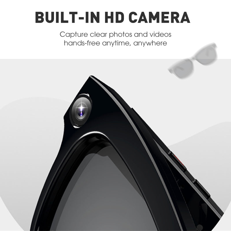 Gafas inteligentes con IA y ChatGPT, cámara de 8 MP y grabación de vídeo HD 1200P 4K, traducción en tiempo real en más de 160 idiomas, Bluetooth 5.4, audio HiFi y control de música, gafas de sol inteligentes con grabación de vídeo para llevar.