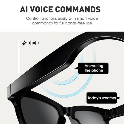 Gafas inteligentes con IA y ChatGPT, cámara de 8 MP y grabación de vídeo HD 1200P 4K, traducción en tiempo real en más de 160 idiomas, Bluetooth 5.4, audio HiFi y control de música, gafas de sol inteligentes con grabación de vídeo para llevar.