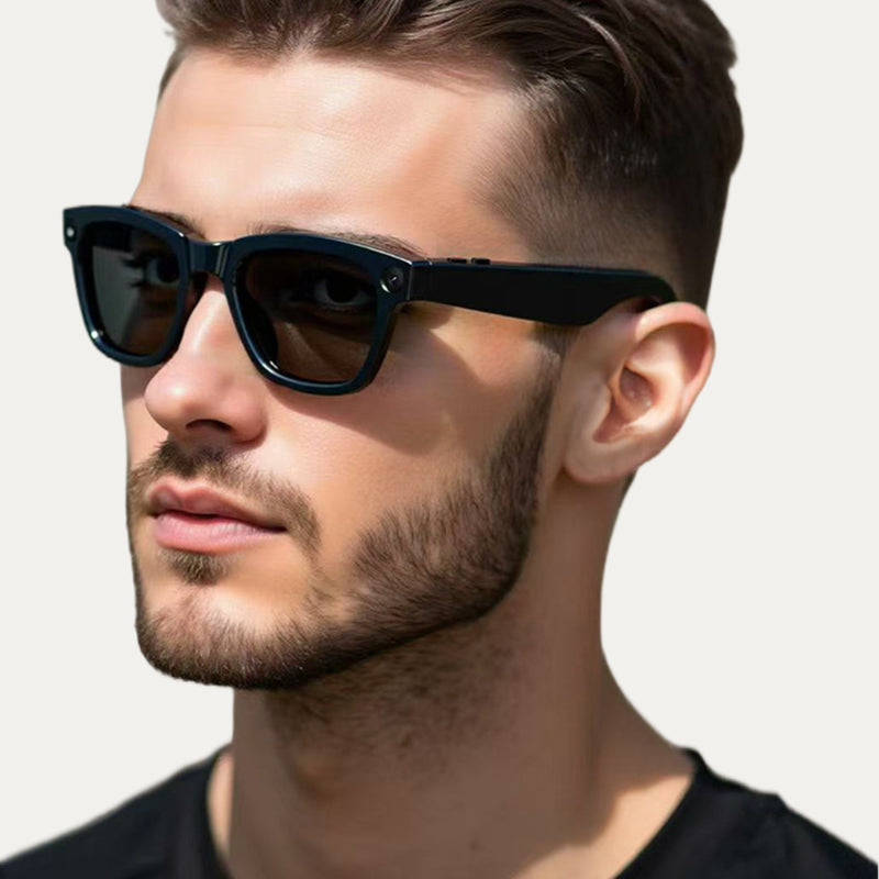 Gafas inteligentes con IA y ChatGPT, cámara de 8 MP y grabación de vídeo HD 1200P 4K, traducción en tiempo real en más de 160 idiomas, Bluetooth 5.4, audio HiFi y control de música, gafas de sol inteligentes con grabación de vídeo para llevar.