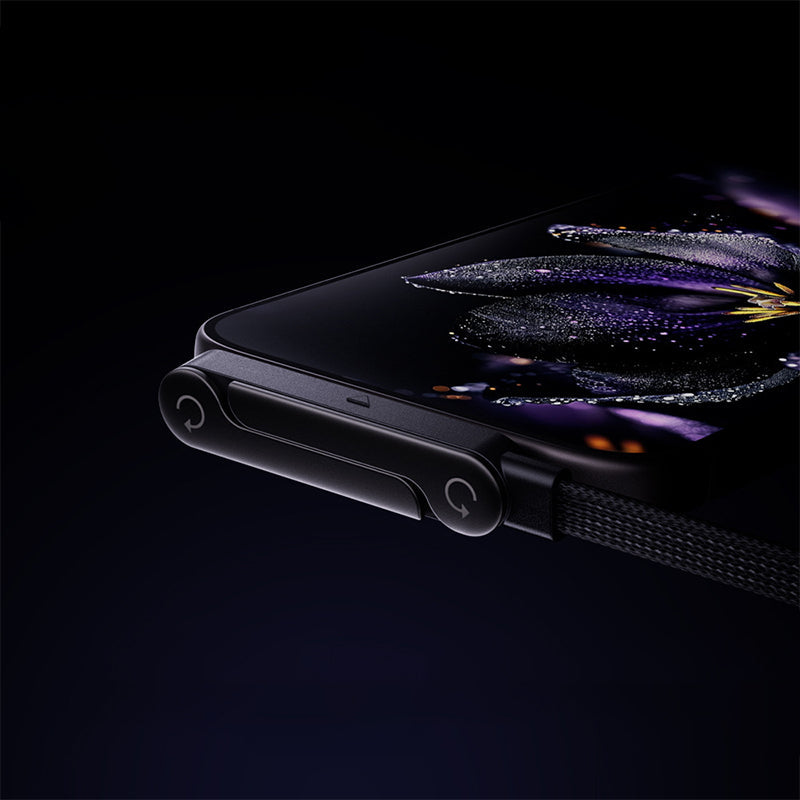 ⚡2-i-1 usynlig holderladerkabel – 240 W hurtigladekabel med innebygd telefonstativ