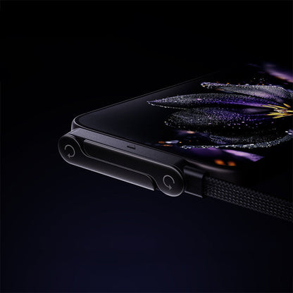 ⚡2-i-1 usynlig holderladerkabel – 240 W hurtigladekabel med innebygd telefonstativ