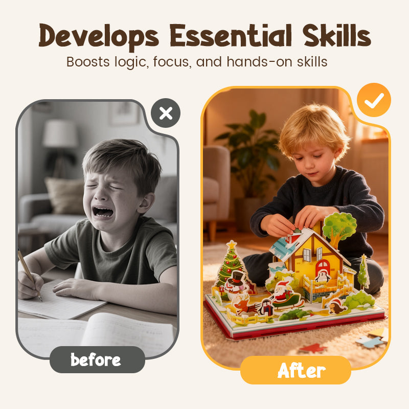 🔥Black Friday Mega-salg – 48 % rabatt!🔥3D DIY-julepuslespillsett