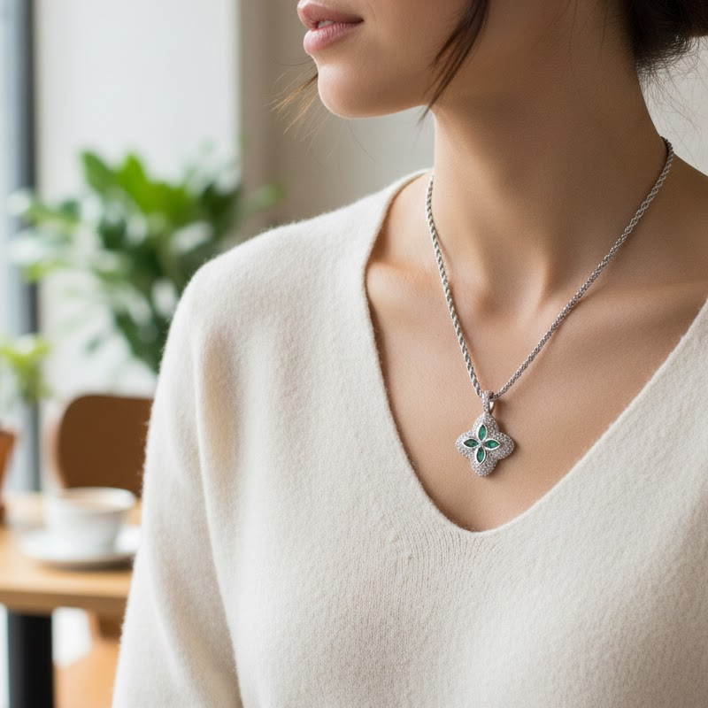 🖤Black Friday-topper!✨"Lucky Charm" Aporro Firkløver-anheng | En talisman full av stjernelys