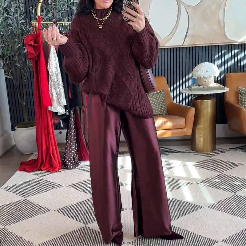 🔥Black Friday-salg 🎁 2-delt sett med damegenser og -bukser