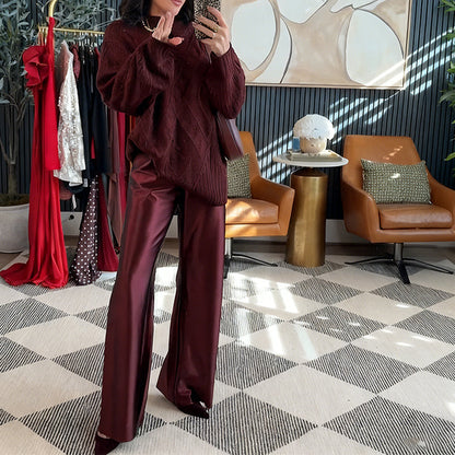 🔥Black Friday-salg 🎁 2-delt sett med damegenser og -bukser