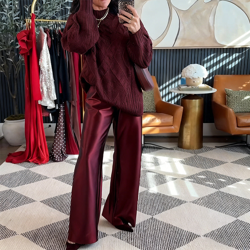 🔥Black Friday-salg 🎁 2-delt sett med damegenser og -bukser