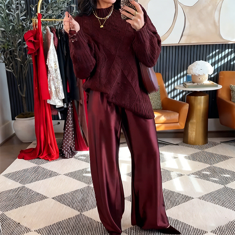 🔥Black Friday-salg 🎁 2-delt sett med damegenser og -bukser