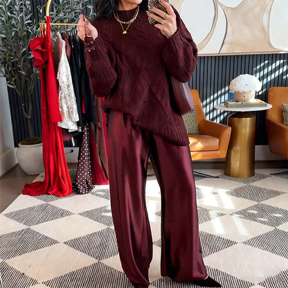 🔥Black Friday-salg 🎁 2-delt sett med damegenser og -bukser