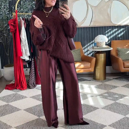 🔥Black Friday-salg 🎁 2-delt sett med damegenser og -bukser