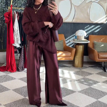 🔥Black Friday-salg 🎁 2-delt sett med damegenser og -bukser