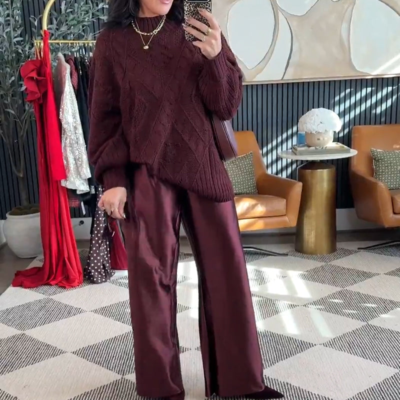 🔥Black Friday-salg 🎁 2-delt sett med damegenser og -bukser