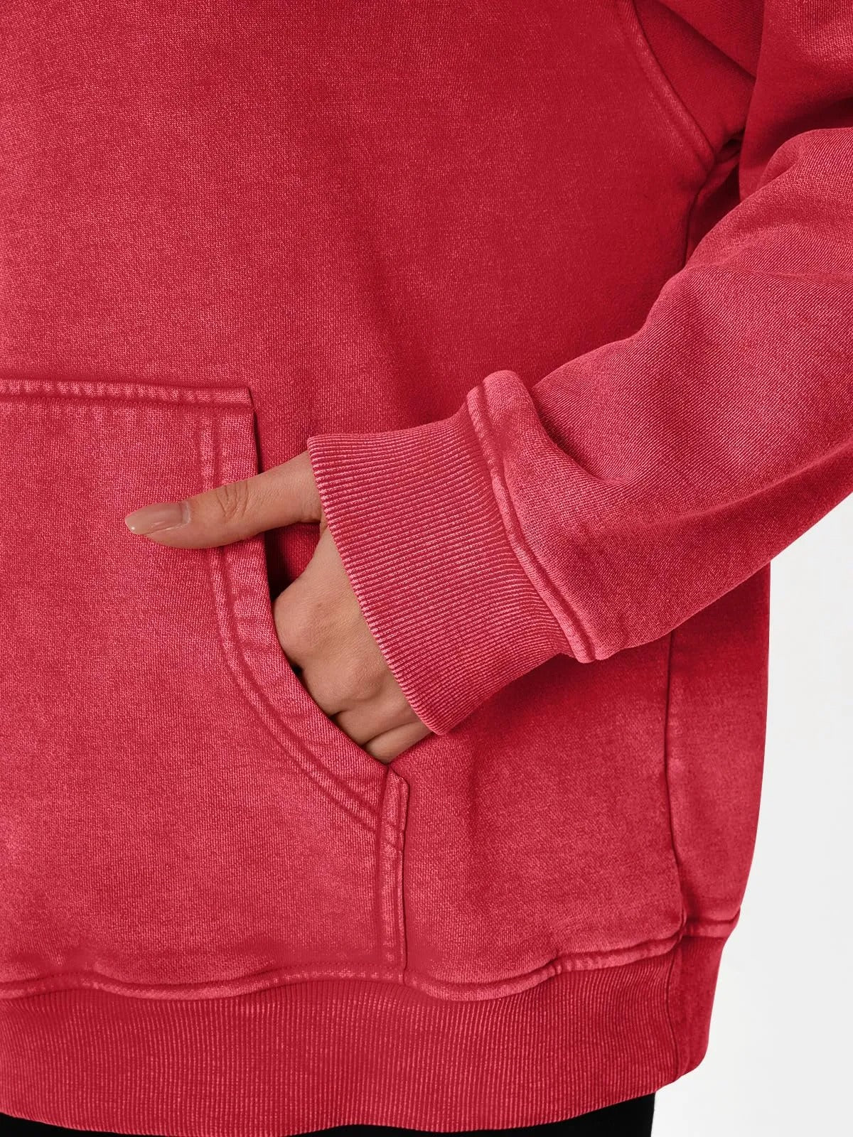 🔥SISTE DAGS SALG 48% RABATT!!💥🎁Dame Acid Wash Hettegenser Oversized Langermet Høstmote Gensere