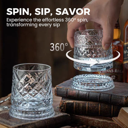 🥛💎Nyttårstilbud 48 % rabatt! ✨🔥 360° roterende whiskyglass