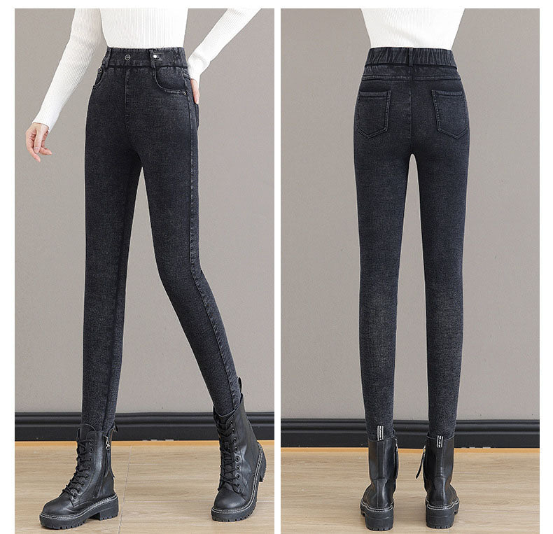 👖 48 % RABATT! ✨ VARME SKINNY-JEANS – Høy midje og stretchmateriale, optimal komfort for vinteren, trendy stil for hverdagen og utelivet ❄️💃