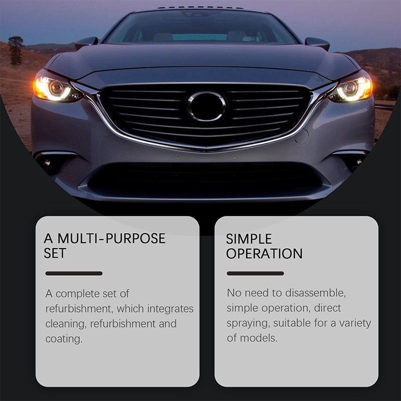 🚘 Automotive Headlight Restoration Fluid, uskarphet forbedret krystallinsk belegg refurbisher