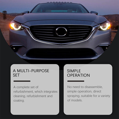 🚘 Automotive Headlight Restoration Fluid, uskarphet forbedret krystallinsk belegg refurbisher