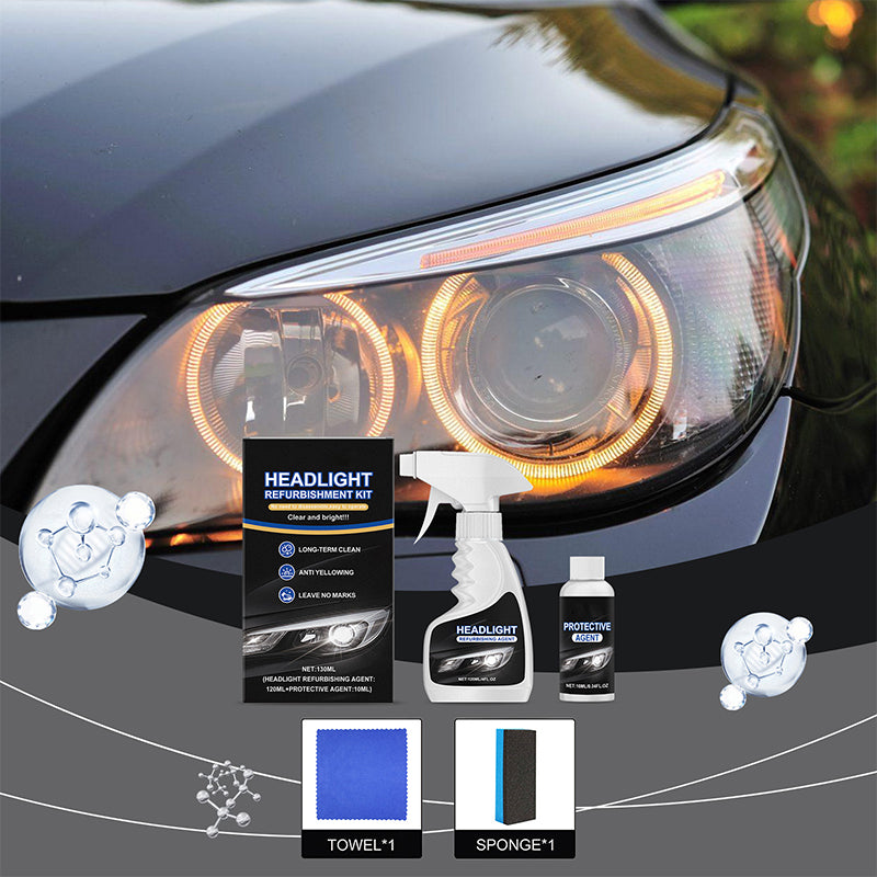 🚘 Automotive Headlight Restoration Fluid, uskarphet forbedret krystallinsk belegg refurbisher