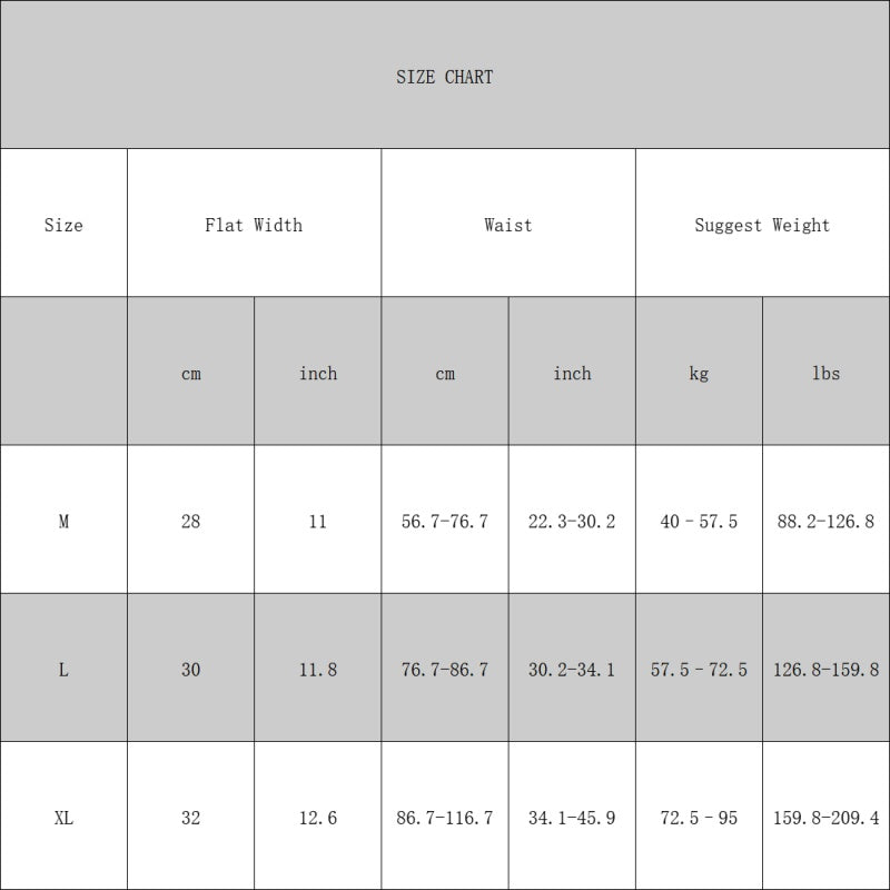Midjestøttebelte for menn og kvinner