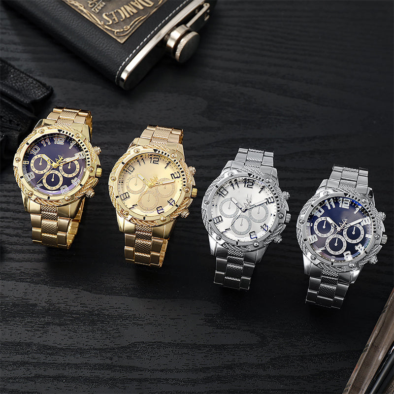 ⌚ 48 % RABATT NÅ! 🎁 Herreklokkesett med 6 deler – Elegant kolleksjon, stilig gaveeske og perfekt for alle anledninger ✨📦