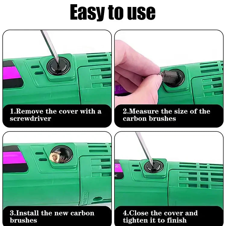 Kullbørstesett for elektroverktøy