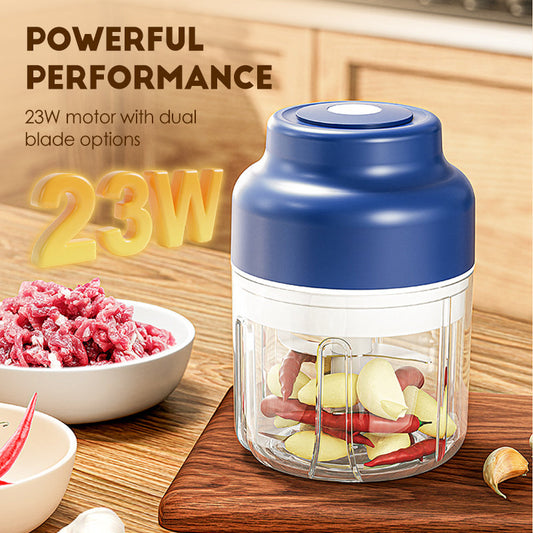 Mini elektrisk hvitløkshakkersett