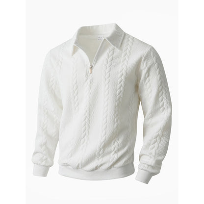 🔥Nyhetstilbud - Herregenser med glidelås, casual og flettet strikket stoff