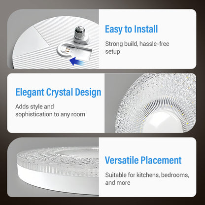 🎄 Eksklusivt juletilbud 50 % rabatt | 💡LED-taklampe med krystaller✨