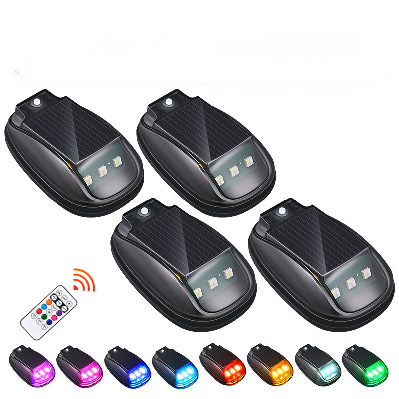🔥Hot sale🔥Vanntett solcellelampe for biler med fjernkontroll