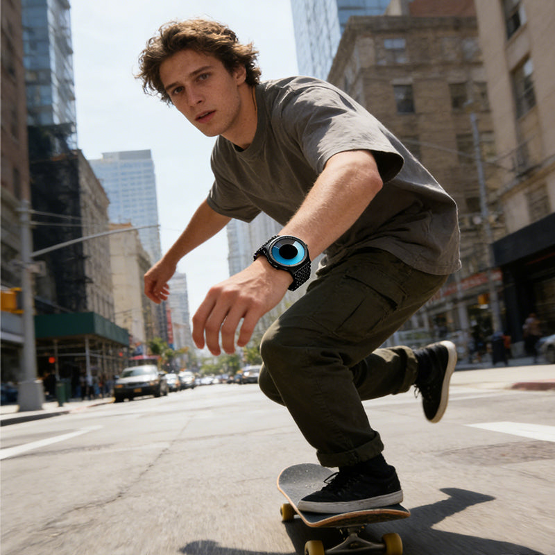 ⏳Begrenset tidsbegrenset 48 % rabatt⏰Futuristisk minimalistisk herreklokke med kreativ roterende skive⌚