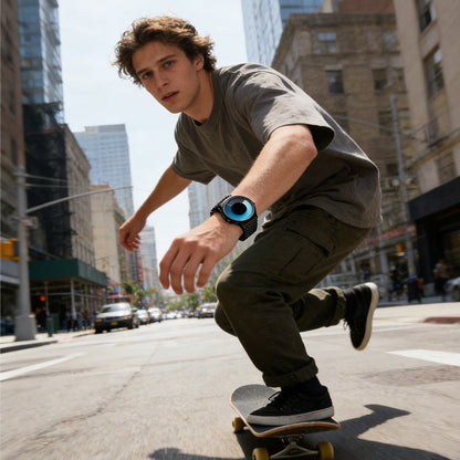 ⏳Begrenset tidsbegrenset 48 % rabatt⏰Futuristisk minimalistisk herreklokke med kreativ roterende skive⌚