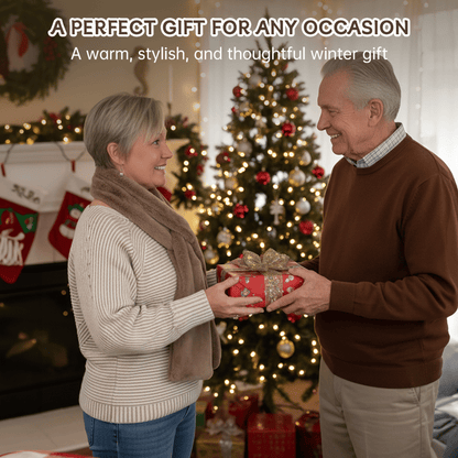 🧣50 % RABATT NÅ! 🤫 Fuskepelsskjerf med hemmelig lomme – Ultramykt, gjennomtrekkbart design og glidelåssikkerhet