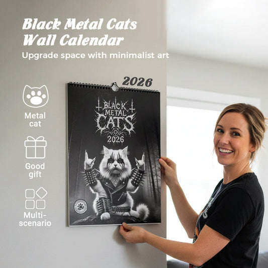 Black Metal Cat Kalender 2026