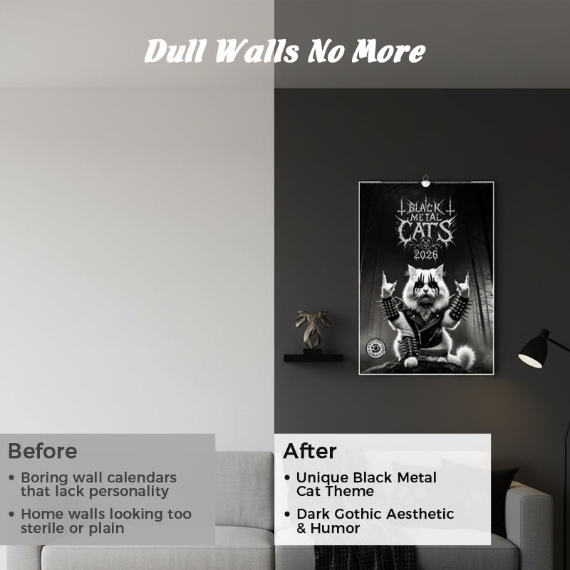 Black Metal Cat Kalender 2026