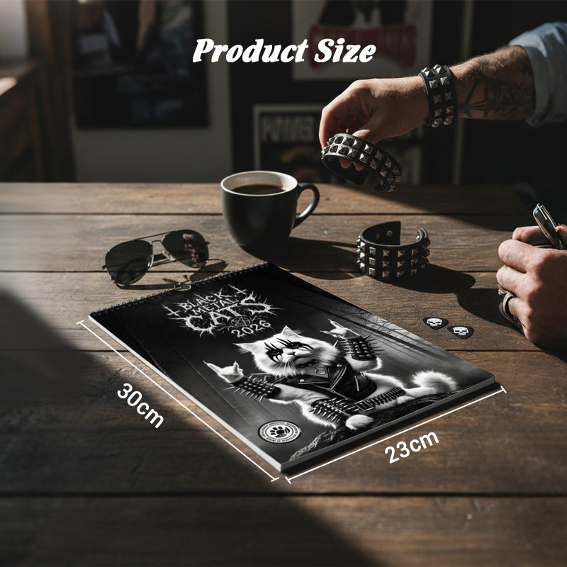 Black Metal Cat Kalender 2026