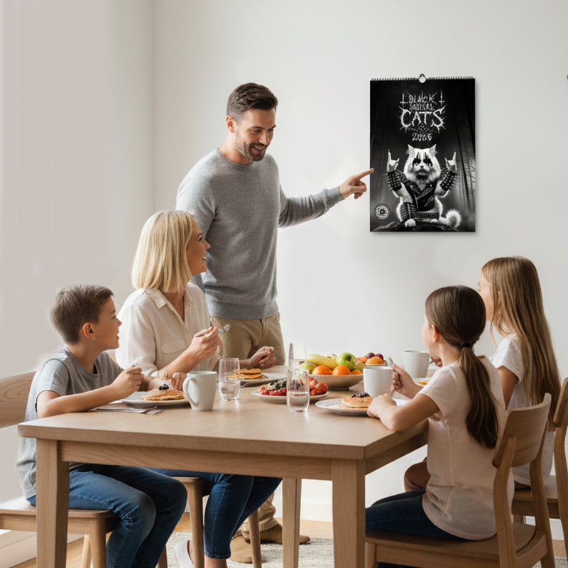 Black Metal Cat Kalender 2026