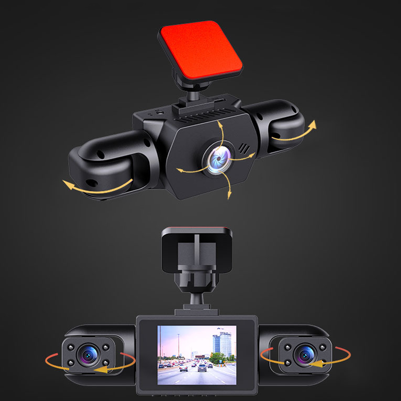 💥 4-linsers 360° dashcam – 1080P HD, nattesyn og automatisk sikkerhet! 🌙🚛Gratis levering
