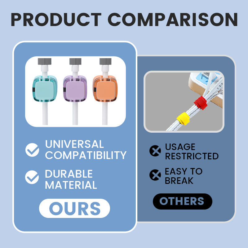 6 stk. bærbare magnetiske kabelklips