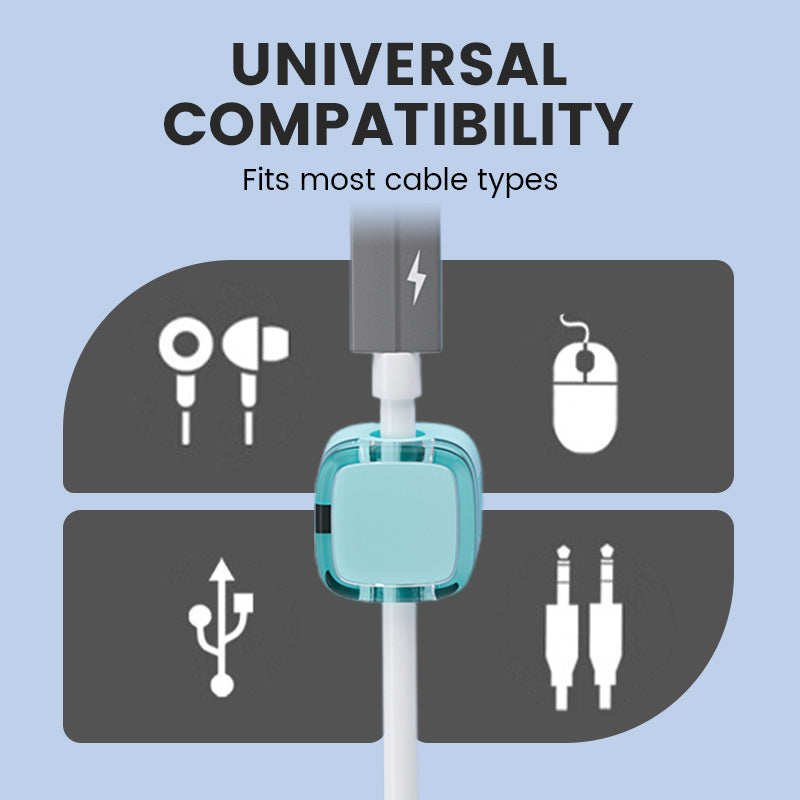 6 stk. bærbare magnetiske kabelklips