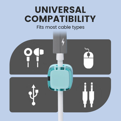 6 stk. bærbare magnetiske kabelklips