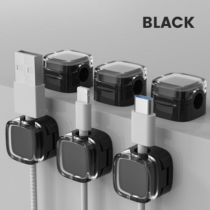 6 stk. bærbare magnetiske kabelklips