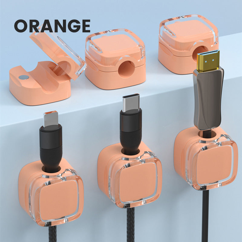 6 stk. bærbare magnetiske kabelklips