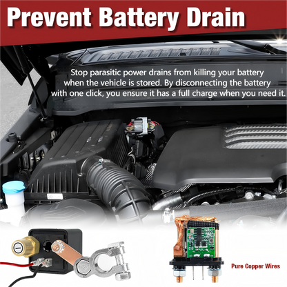 Fjernstyrt batterifrakoblingsbrytersett for bil